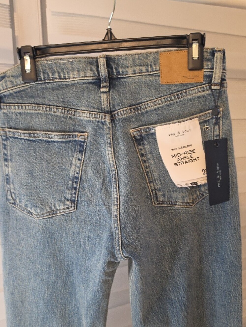 RAG & BONE Harlow Mid Rise Ankle Straight Jeans Size 27 $278 - Picture 7 of 7